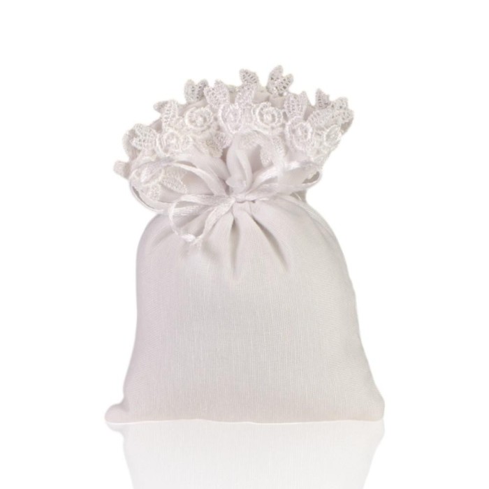 SACCHETTO CON MACRAME BIANCO